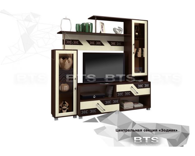 Центральная секция Гостиная Зодиак (венге/дуб атланта) Центральная секция Гостиная Зодиак (венге/дуб атланта)