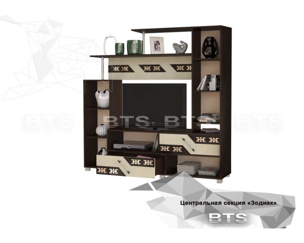 Центральная секция Гостиная Зодиак (венге/дуб атланта) Центральная секция Гостиная Зодиак (венге/дуб атланта)