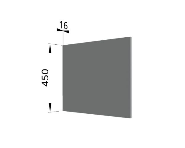 Панель торцевая (для шкафа горизонтального глубокого высокого) ГВПГ Гарда, Империя, Ройс (Серый Эмалит)