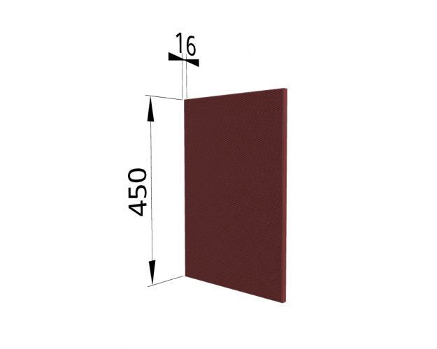 Панель торцевая (для шкафа горизонтального высокого) ВПГ Квадро (Красная кожа)