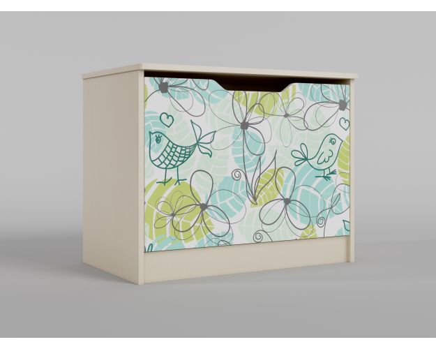 Ящик для игрушек Твит (Белый/корпус Клен) в Новосибирске Ящик для игрушек Твит (Белый/корпус Клен) в Новосибирске