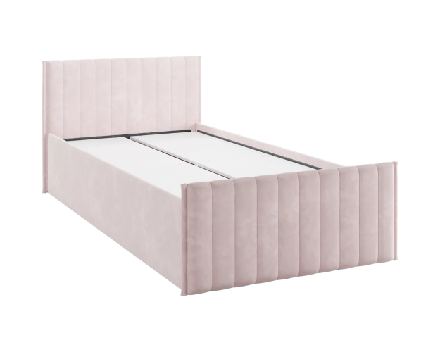 Кровать с ящиками Твикс 900 нежно-розовый (велюр)