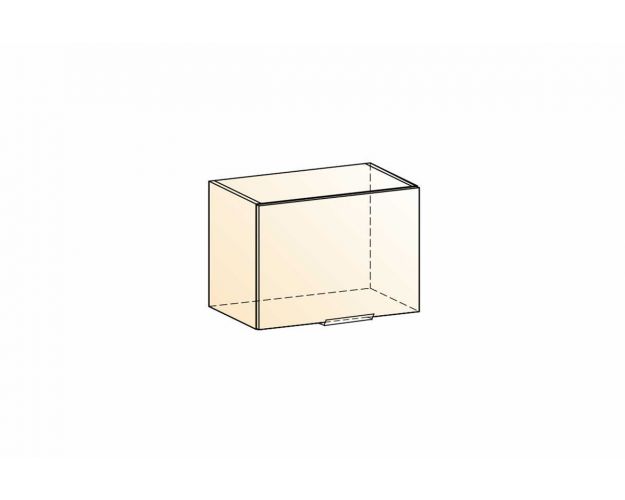 Стоун Шкаф навесной L500 Н360 (1 дв. гл.) (белый/акация светлая)