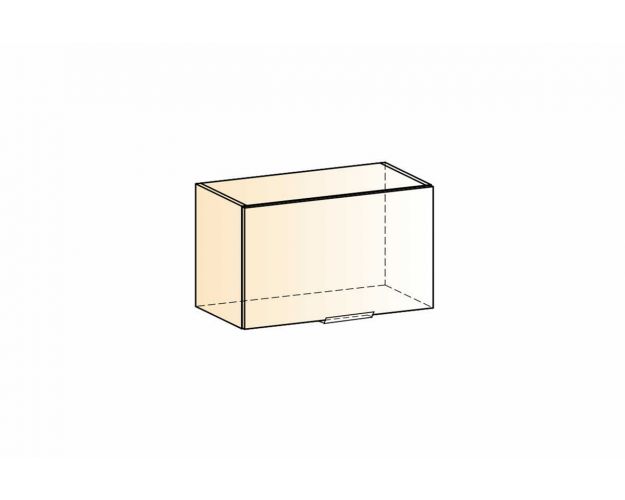 Стоун Шкаф навесной L600 Н360 (1 дв. гл.) (белый/акация светлая)