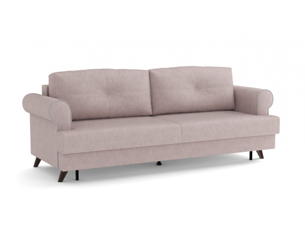 Оливер / диван - кровать 3-х местн. (еврокнижка) (велюр велутто пастельно-розовый 11 / велюр велутто