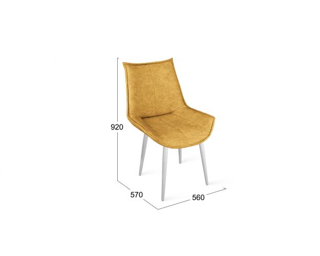 Стул «Тейлор» К1С Исп. 2 Белый/Микровелюр Duna Curcuma