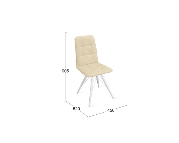 Стул «Аспен» К3 Белый/Велюр Confetti Cream