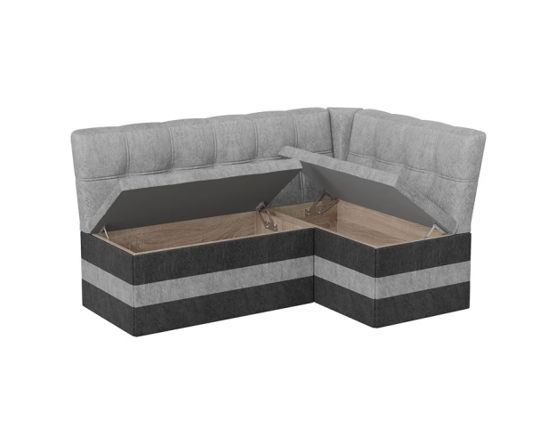 Скамья угловая Оскар исп. 2 Wellmart Silver / Graphite